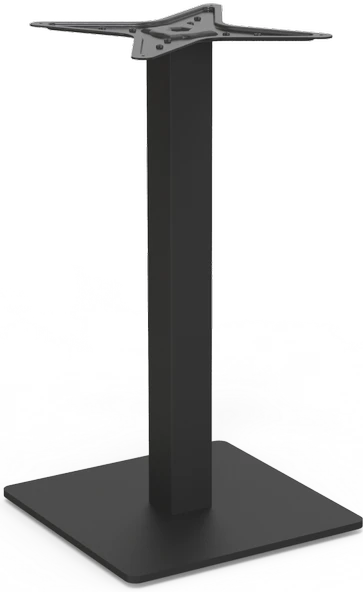 Ortadan Tablalı Kare Tip Masa Ayağı Mat Siyah Ağırlık Tabanlı 70-450 Mm
