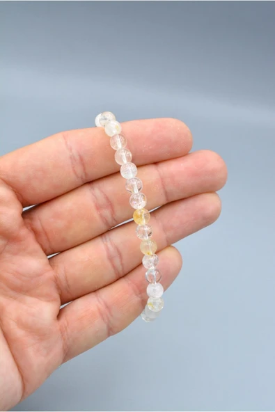 Küre Model Hakiki Doğal Topaz Taşı Bileklik - 4