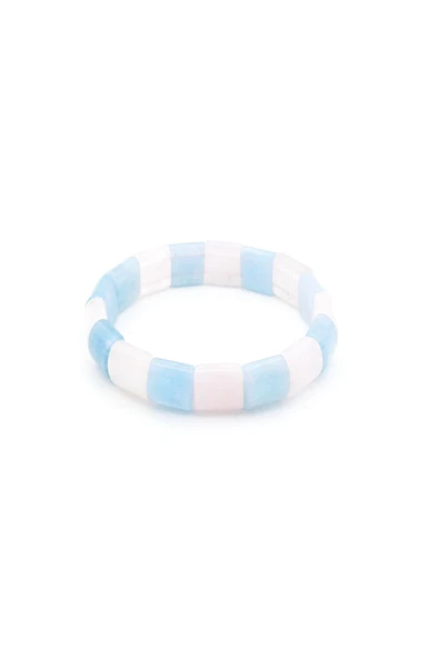 Rolex Model Hakiki Pembe Kuvars Akuamarin Taşı Bileklik - 4