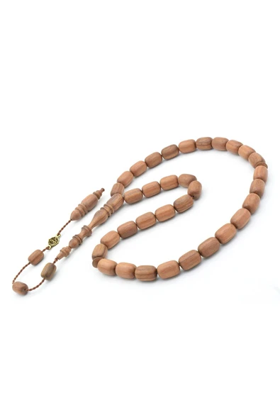 Usta İşi İmzalı Kapsül Kesim Kokulu Açık Kahve Pelesenk Tesbih - 5