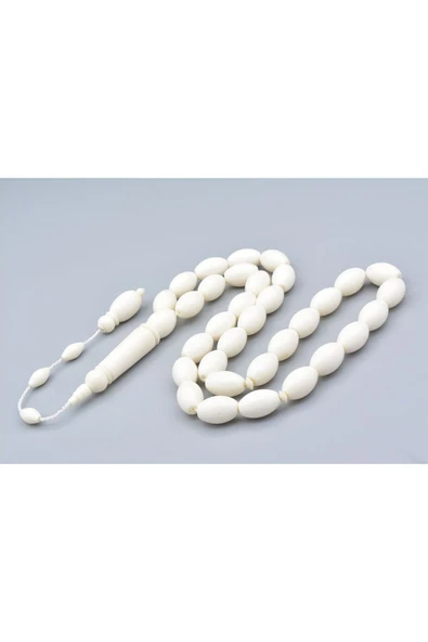 Usta İşi Sistemli Beyzi Kesim İri Boy Deve Kemiği Tesbih - Resim 5