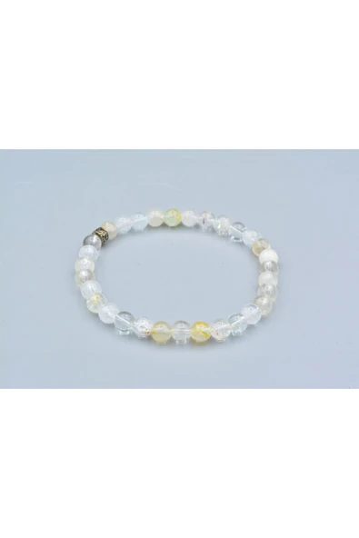 Küre Model Hakiki Doğal Topaz Taşı Bileklik