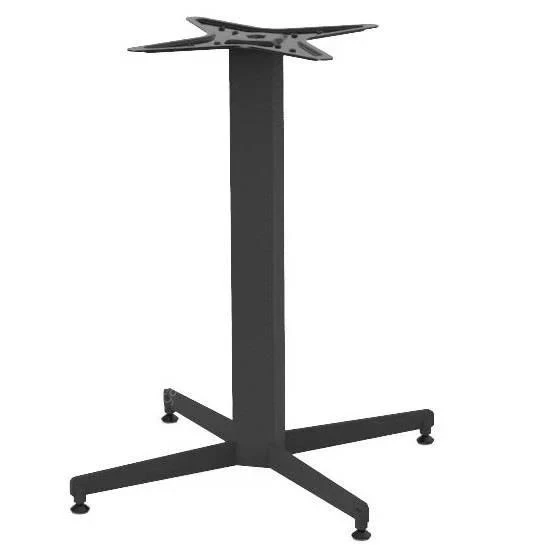 Ortadan Tablalı Modern Mat Siyah Cube Masa Ayağı 70-460 mm. - 2