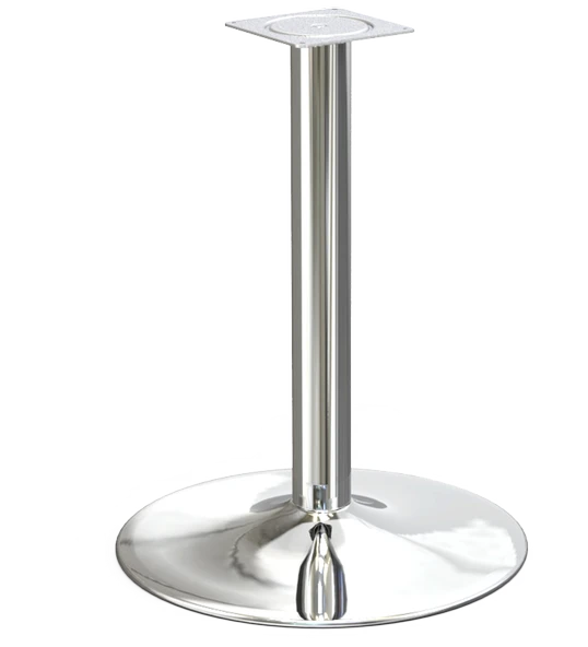 Ortadan Tablalı Paslanmaz Lüks Masa Ayağı Yuvarlak 560-710 Mm