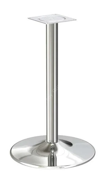 Ortadan Tablalı Paslanmaz Lüks Masa Ayağı Yuvarlak 560-710 Mm - 2