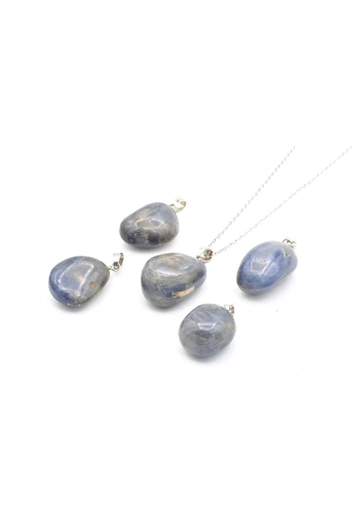 Hakiki Doğal Safir Taşı Kolye Ucu