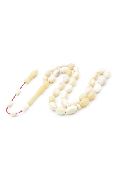 Sistemli Beyzi Kesim İri Boy Balina Kemiği Tesbih - Resim 4