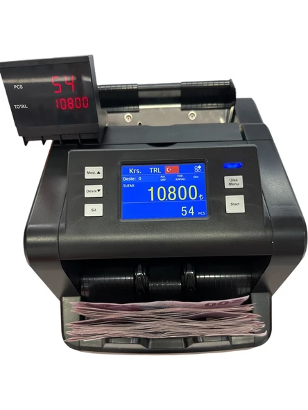 HesapliDepom P80 Karışık Para Sayma Makinesi 6 Ülke Para Birimi TL, USD, EURO,GBP, CHF, RUB - 3