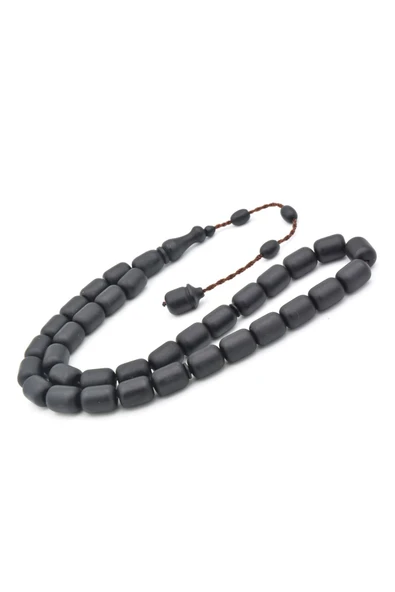 Sistemli Kapsül Kesim İri Boy Siyah Fiber Tesbih - 3