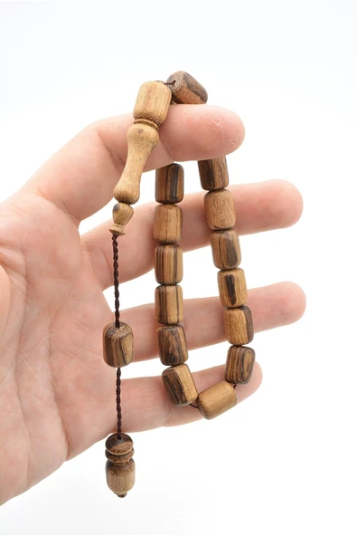 Usta İşi Sistemli Kapsül Kesim Mis Kokulu Öd Ağacı Efe Maskot Tesbih - Resim 4