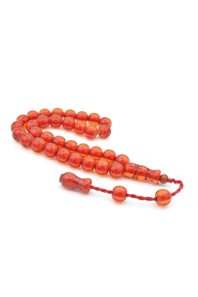 Şükrü Baba Yapımı Küre Model İri Kırmızı Sıkma Kehribar Tesbih