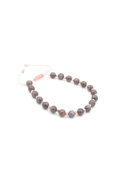 Makrome Model Hakiki Yakut Taşı Bileklik 6.5 Mm