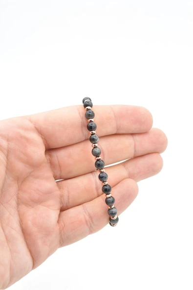 Makrome Model Hakiki Kartal Gözü Taşı Bileklik 5.5 Mm - 5