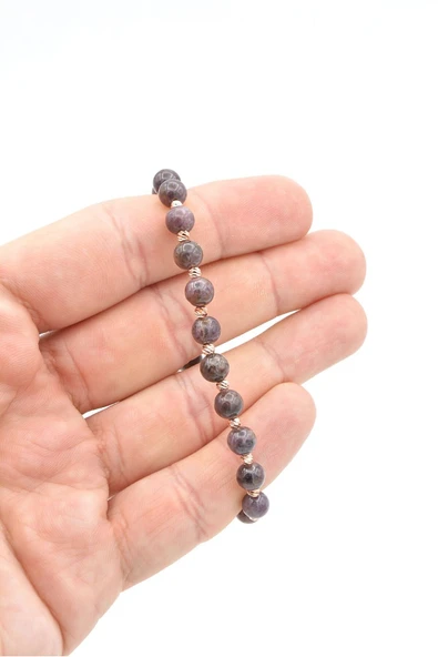 Makrome Model Hakiki Yakut Taşı Bileklik 6.5 Mm - 5