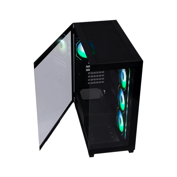 BitFenix CUBE Premium 600W 80+ Tempered Glass FRGB USB 3.0 Mesh ATX Mid Tower Siyah Kasa - 4