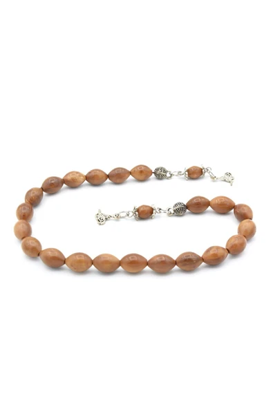 Gümüş Kaplama Malzemeli Beyzi Kesim Kuka Zaza Tesbih - Resim 3