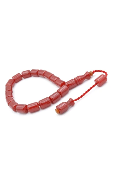 Çubuk Malzeme Kapsül Kesim Turuncu Sıkma Kehribar Efe Maskot Tesbih - Resim 2