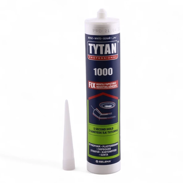 Tytan Fix Çok Amaçlı Güçlü Montaj Yapıştırıcı 6'lı 310 ml Beyaz Ahşap Beton Fayans Cam Mermer Yapış - 4