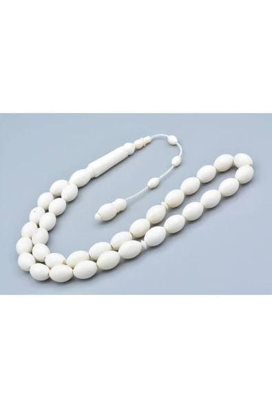 Sistemli İri Boy Beyzi Kesim Deve Kemiği Tesbih - 3