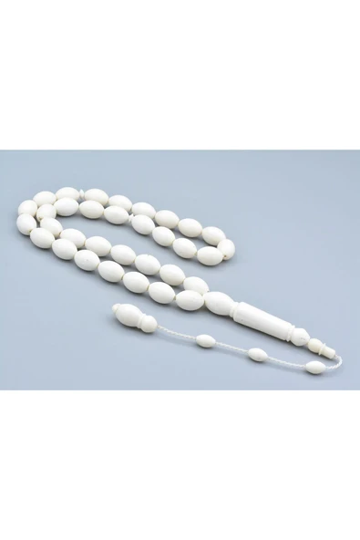 Sistemli İri Boy Beyzi Kesim Deve Kemiği Tesbih