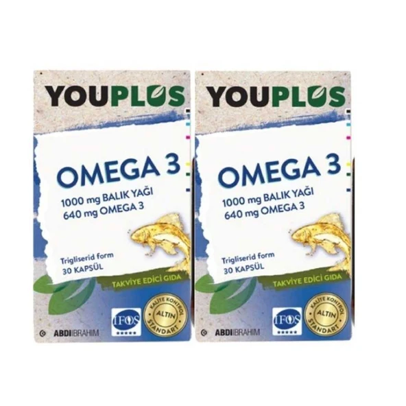 Youplus Omega 3 30+30 Kapsül - İkincisi %50 İndirimli