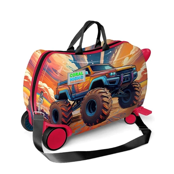 Coral High Minik Boy Otur-Çek Çocuk Valizi Whells Truck 16365