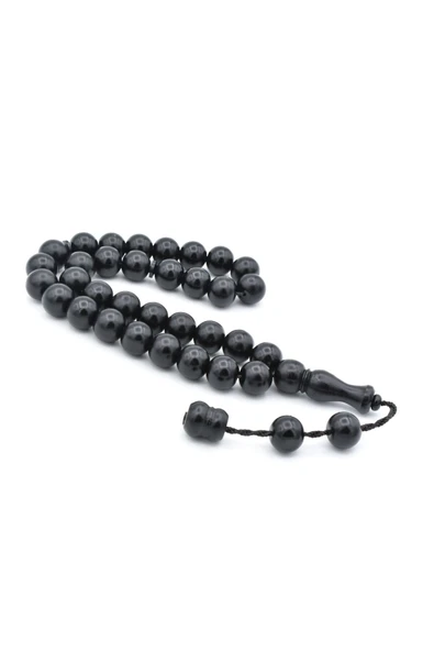 Sistemli Küre Kesim İri Boy Siyah Fiber Tesbih ürün görseli 1