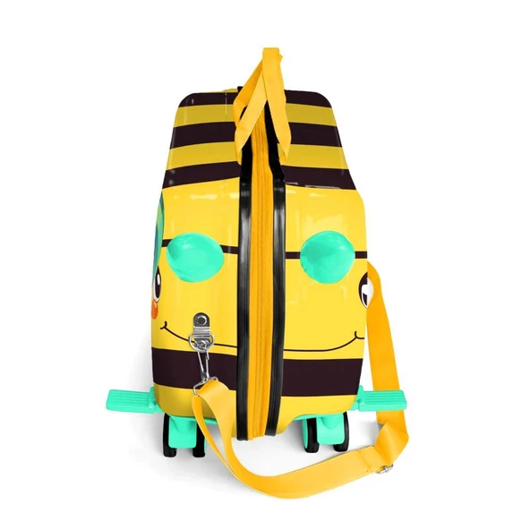 Coral High Minik Boy Otur-Çek Çocuk Valizi Siyah Arı Desenli 16363 - 3