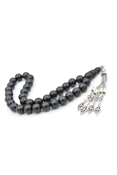 Küre Kesim İri Boy Oltu Taşı Tesbih 12 Mm - 2