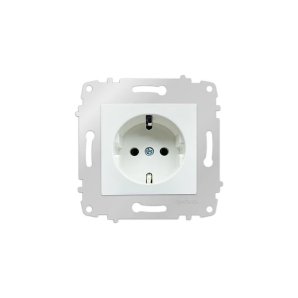 20 Adet Grano Beyaz Topraklı Priz Çerçevesizdir ürün görseli 1