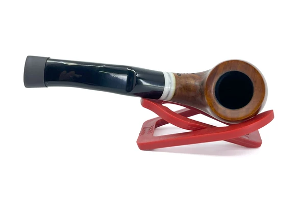 Dapper Bent Apple Briar (Gül Kökü) 9 mm Filtreli El Yapımı Pipo - 2439 - 3