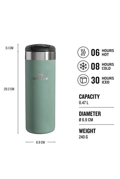 The Aerolight Transit Mug .47l / 16oz Shale Metallic Termos - 2