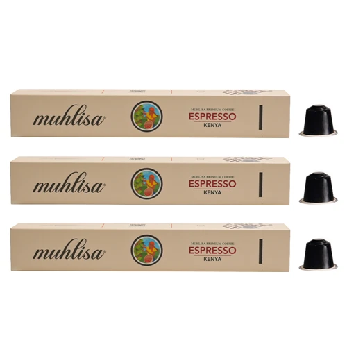 Muhlisa Espresso Kenya Kapsül Kahve 3'lü Kutu (30 Kapsül) %100 Arabica