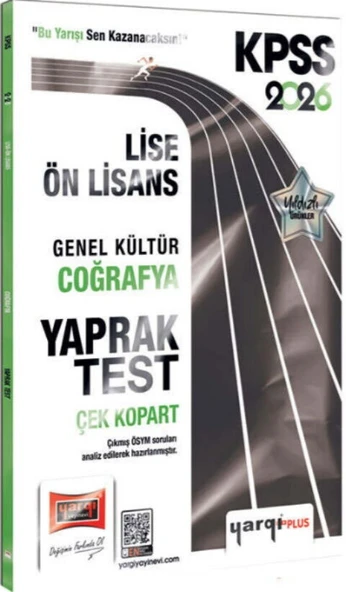Yargı Yayınları 2026 KPSS Lise Ön Lisans Genel Kültür Coğrafya Çek Kopart Yaprak Test - 2