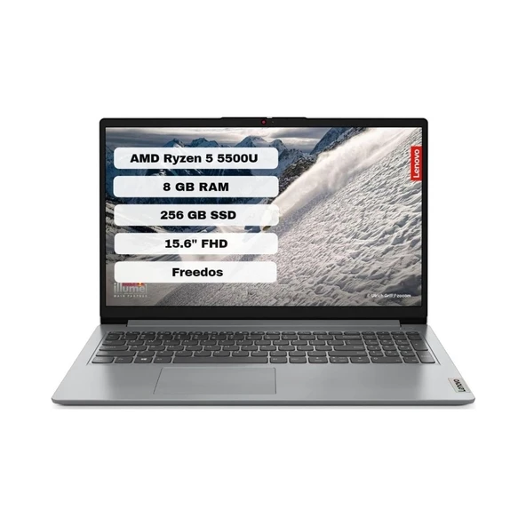 Ideapad 1 15ALC7 82R40070TX Amd Ryzen 5 5500U 8gb 256GB SSD Freedos 15.6" Fhd Taşınabilir Bilgisayar