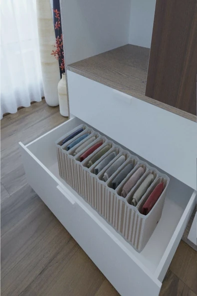 11 Bölmeli Dolap Ve Çekmece Içi Düzenleyici Akordiyon Organizer M-00500 (1 Adet) - 5