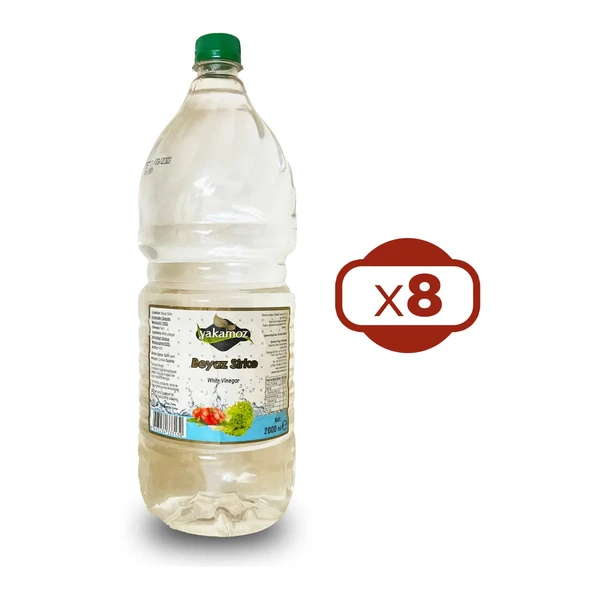 Yakamoz Beyaz Sirke 2000 ml x 8 Adet