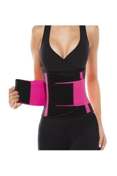 Hot Belt Termal Sauna Kemer Unisex Terletme Korsesi (pembe-siyah) - 3