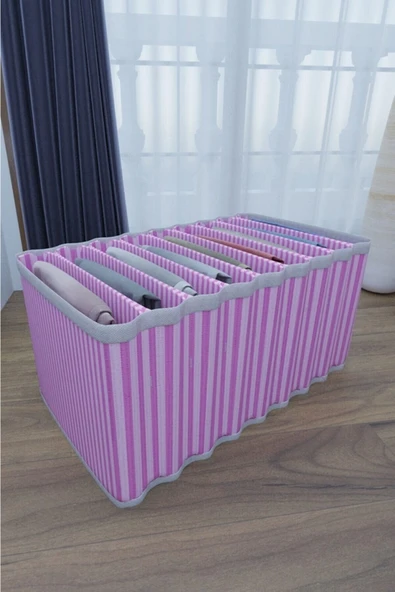 8 Bölmeli Dolap Ve Çekmece Içi Düzenleyici Akordiyon Organizer L-00517 (3 Adet)