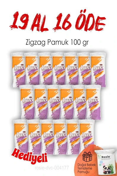 19 AL 16 ÖDE 100gr. Lux Zigzag Pamuk ve ROSIE ürün görseli