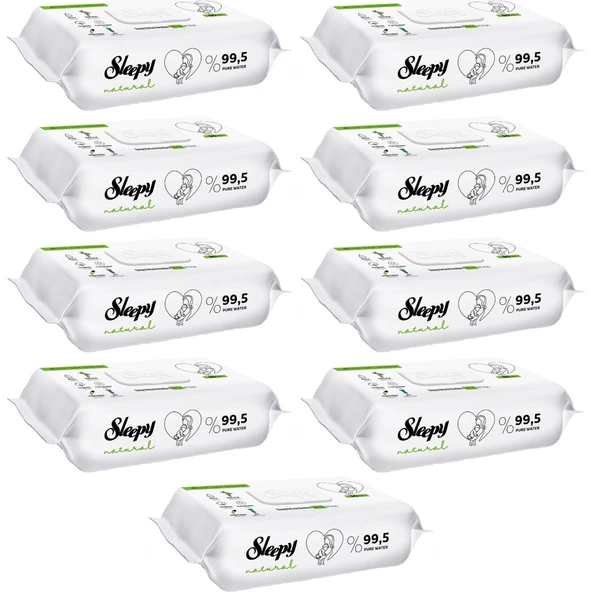 Sleepy Islak Havlu 90 Yaprak Natural Yenidoğan 9 Lu 810 Yaprak ürün görseli