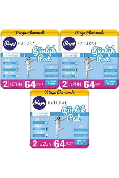 Sleepy Natural Günlük Ped Uzun 192 Adet ürün görseli