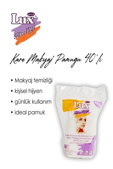 Lux Disk Kare Makyaj Pamuğu 40' lı 7 AL 6 ÖDE ve ROSIE - Resim 2