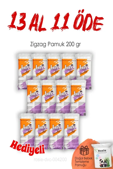 Lux 13 AL 11 ÖDE Zigzag Pamuk 200 gr ve ROSIE ürün görseli
