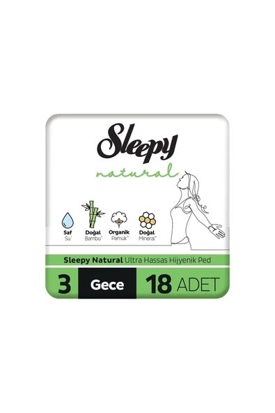 Sleepy Natural Ultra Hassas Hijyenik Ped Gece 72 Adet Ped - 2
