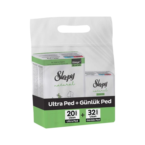 Sleepy Natural Ultra Hassas Hijyenik Ped Uzun 20'Li + Günlük Ped Normal 32'Li - Resim 2