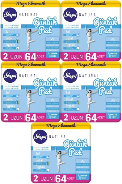 Sleepy Natural Günlük Ped Uzun 320 Adet Mega ürün görseli