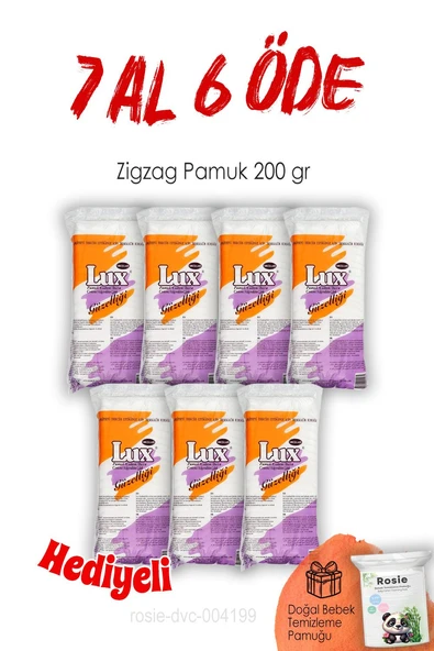 Lux Zigzag Pamuk 200 gr 7 AL 6 ÖDE ve ROSIE ürün görseli