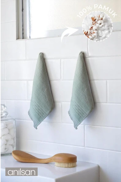 2'li Luno Mini Havlu 30x35 cm – Banyo Mutfak, Bebek Yüz El Havlusu