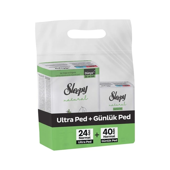 Sleepy Natural Ultra Hassas Hijyenik Ped Normal 24'Lü + Günlük Ped Normal 40'Lı - Resim 2